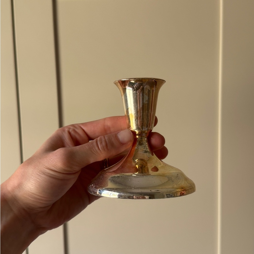 Vintage Silver Candle Holder